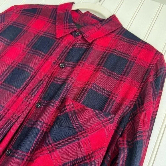 Rails Size XS  Bianca Plaid Flannel Shirt Dress Tunic - Picture 3 of 5